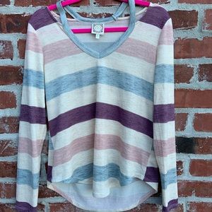 Striped long sleeve tee